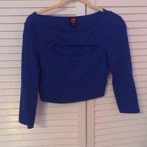 Blue crop top